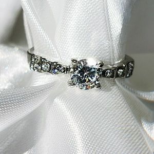 Sterling Silver CZ Ring for Women